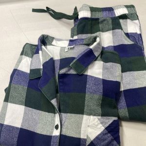 Nordstrom Women's Flannel Patchwork Pajamas NWOT